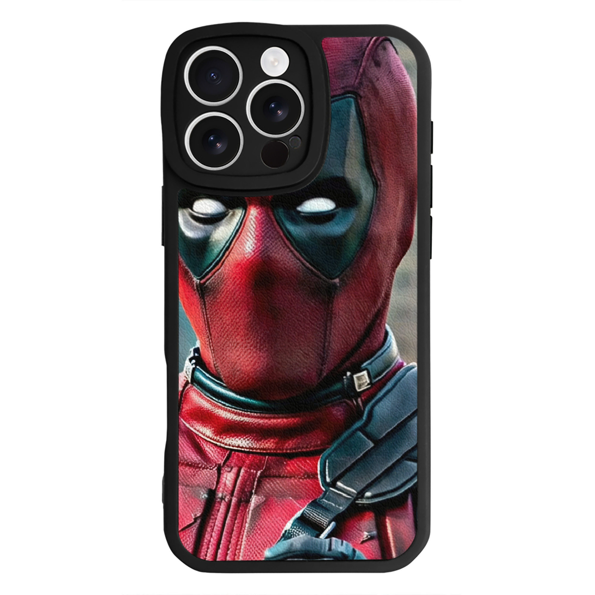 （画像用） Deadpool デッドプール 【iPhone 16シリーズ対応】シリコンスマホケース（レザー調） 材質：シリコン